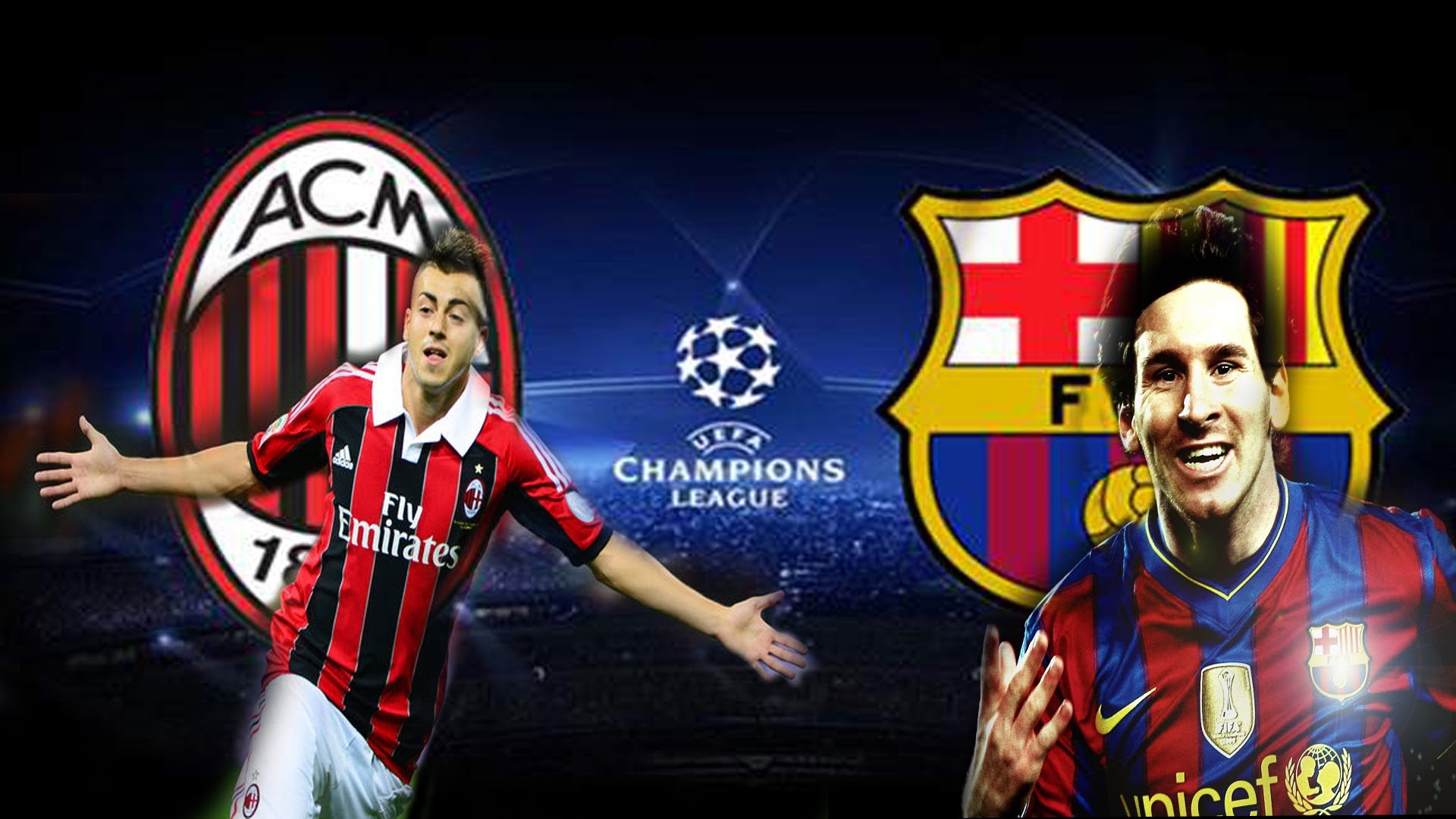 El-shaarawy-AC-Milan-vs-Lionel-Messi-Barcelona