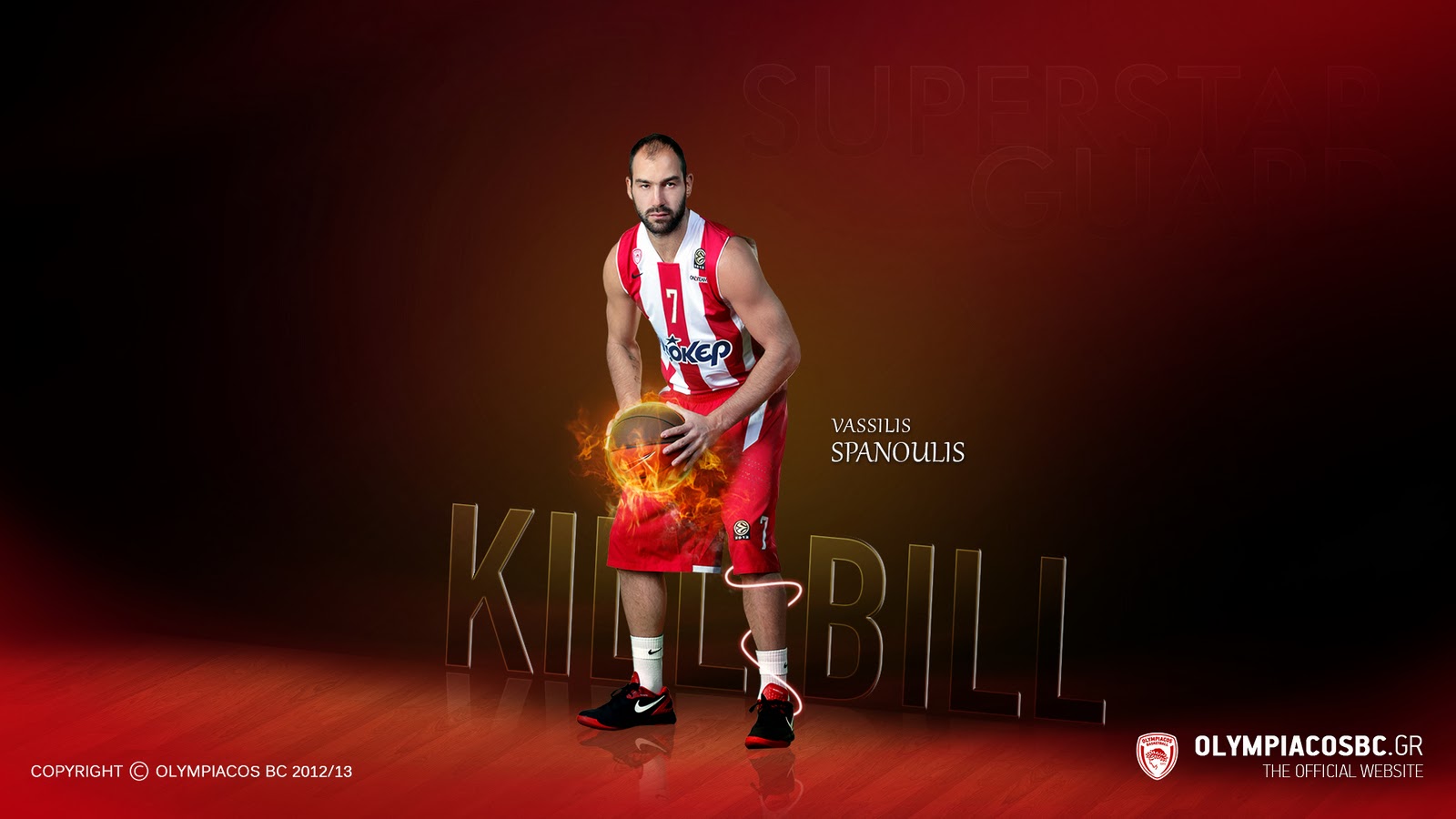 Vassilis Spanoulis Kill Bill 2014 Olympiacos Greece HD Desktop Wallpaper