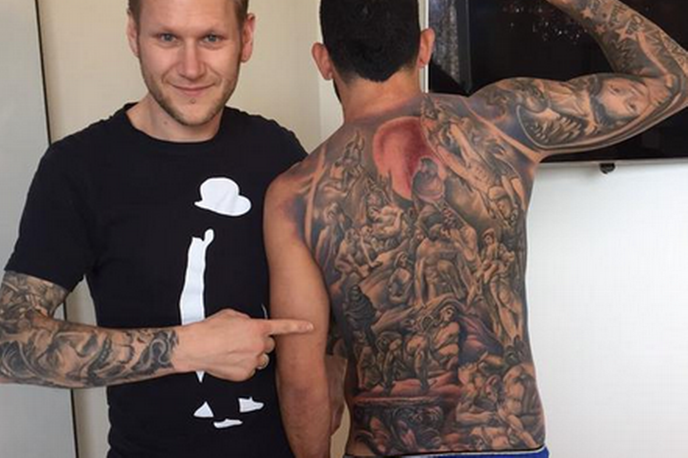 1. Tévez The most tattooed back in football